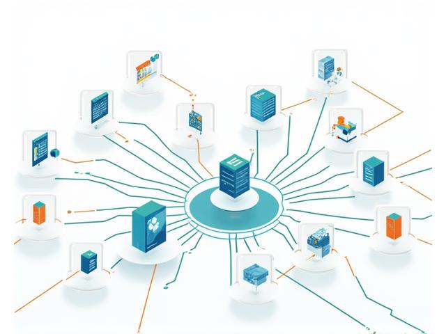 Représentation de divers systèmes informatiques médicaux connectés par des lignes de données