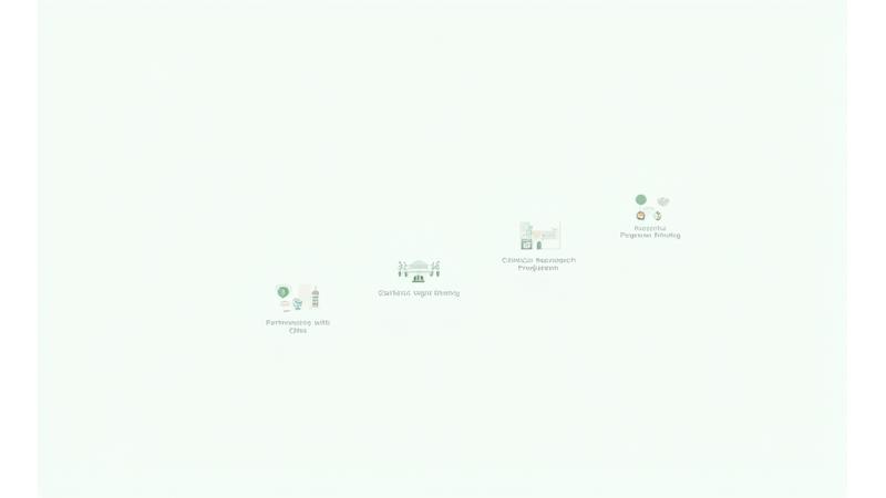 Timeline illustrant les jalons de recherche et développement de l'IA médicale de Lumière Santè, incluant les partenariats CHU et les publications.