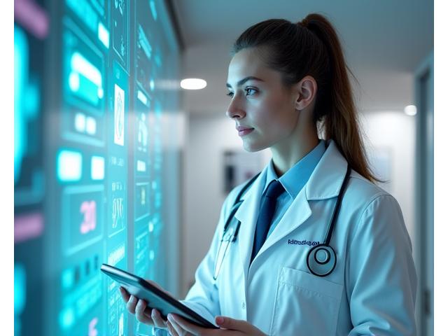Médecin utilisant la plateforme Lumière Santè