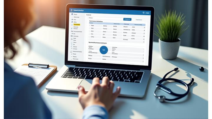 Capture d'écran d'un logiciel médical affichant des données patient importées automatiquement depuis des dispositifs connectés.