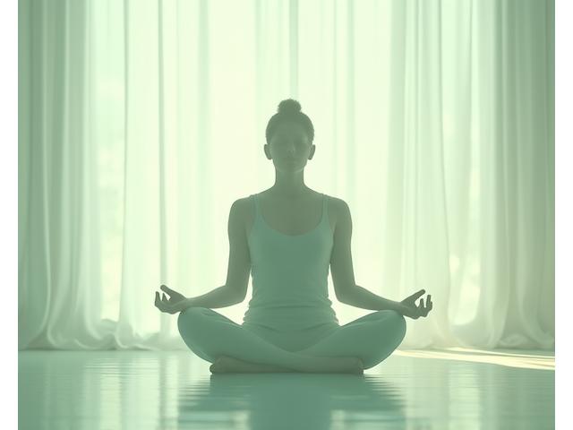 Personne méditant calmement dans un environnement serein, représentant un programme anti-stress.