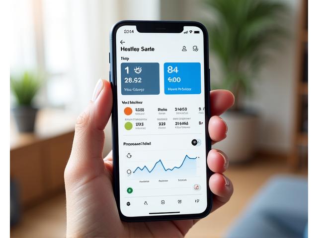 Captures d'écran de l'application mobile Lumière Santè montrant un tableau de bord intuitif avec des indicateurs de santé et des rappels.