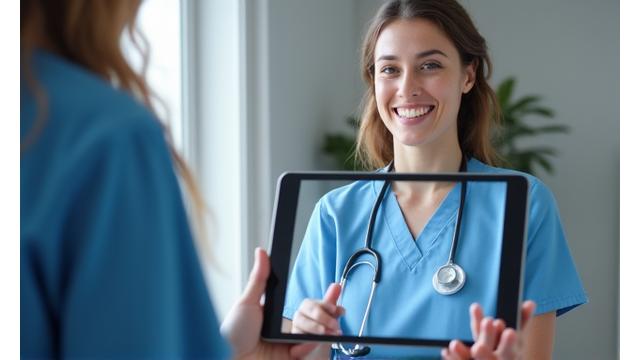 Médecin effectuant une téléconsultation avec un patient