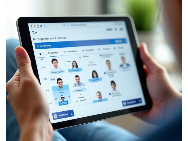 Interface de réservation de téléconsultation affichant des créneaux disponibles et le choix du médecin.